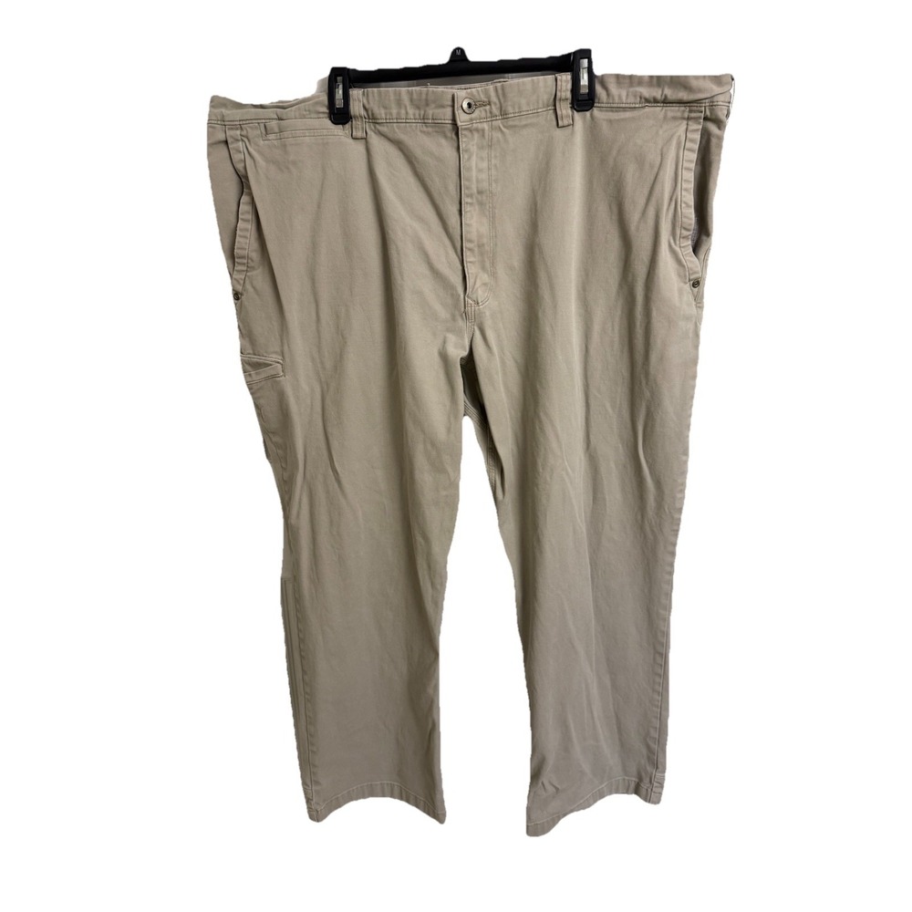 Duluth Trading Flex Ballroom Khakis Mens 48x30 Relaxed Fit Cargo Pants Khaki